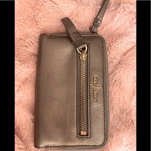 Cole Haan Shimmery Silver wristlet